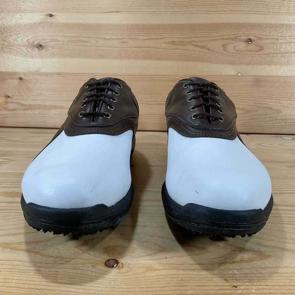FootJoy FJ Green Joy Saddle Golf Shoes # 45424 Men’s 9 M White Brown Black